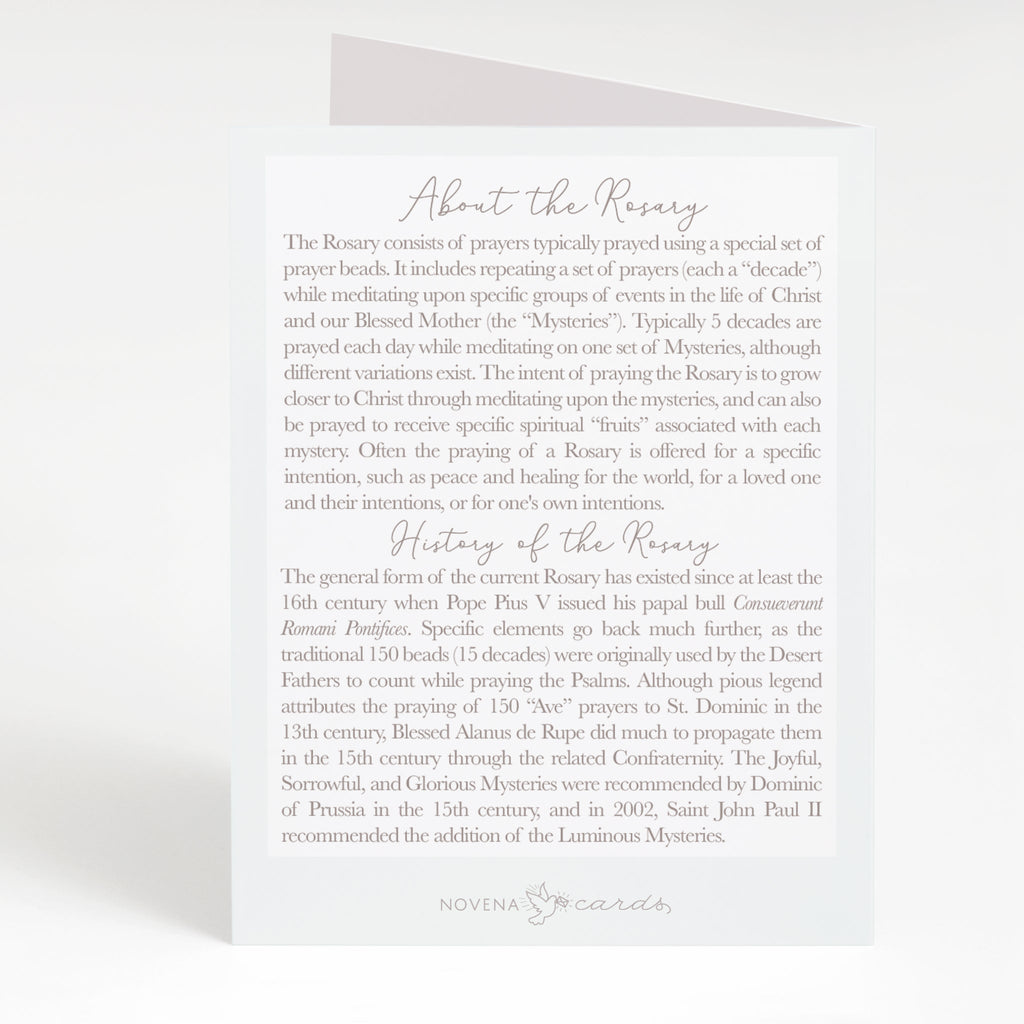 Rosary Card | Bouquet | Mixed Peonies - Single Card