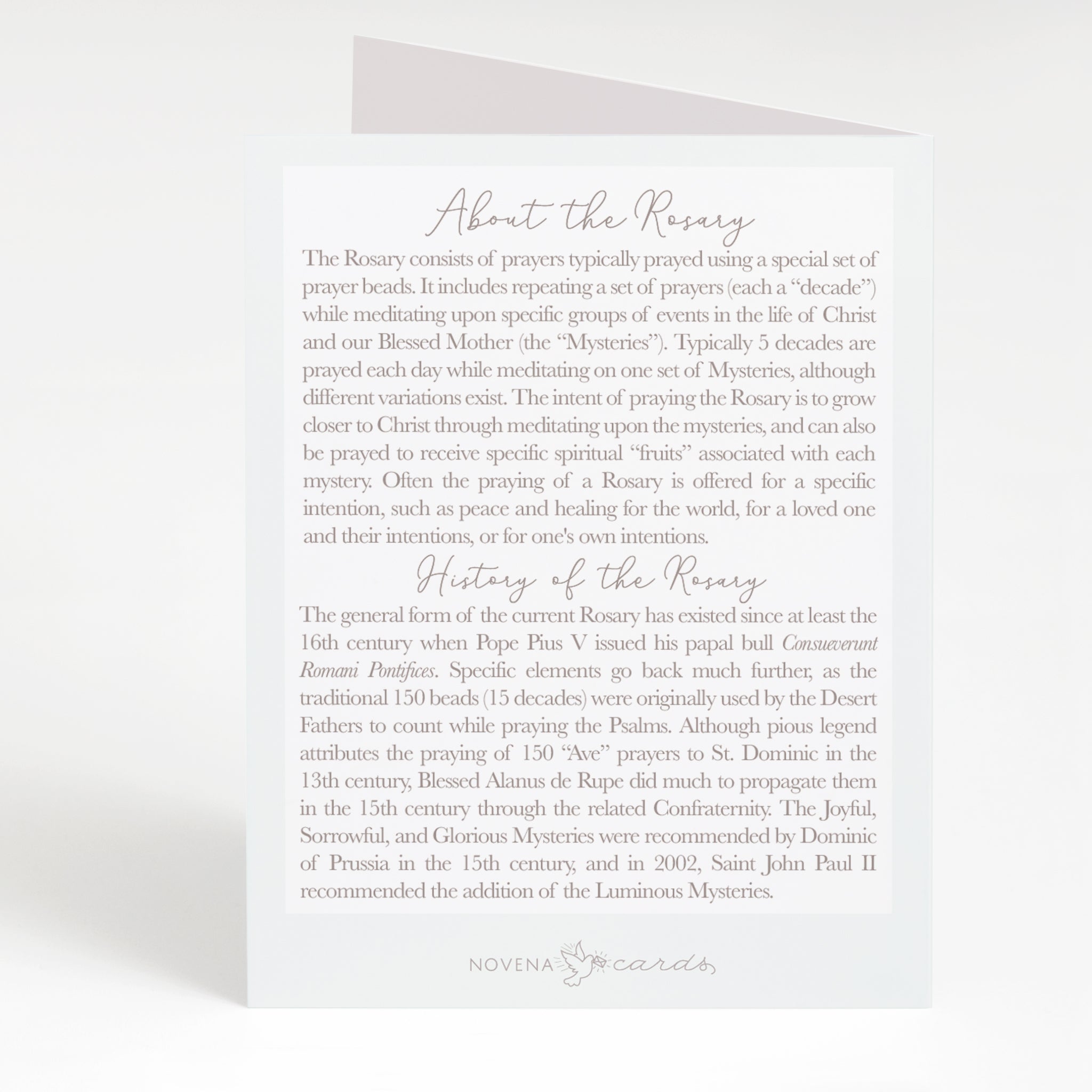 Rosary Card | Bouquet | Mixed Peonies - Single Card