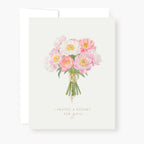 Rosary Card | Bouquet | Mixed Peonies - Single Card