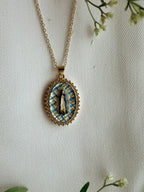 Mary in Gingham Necklace