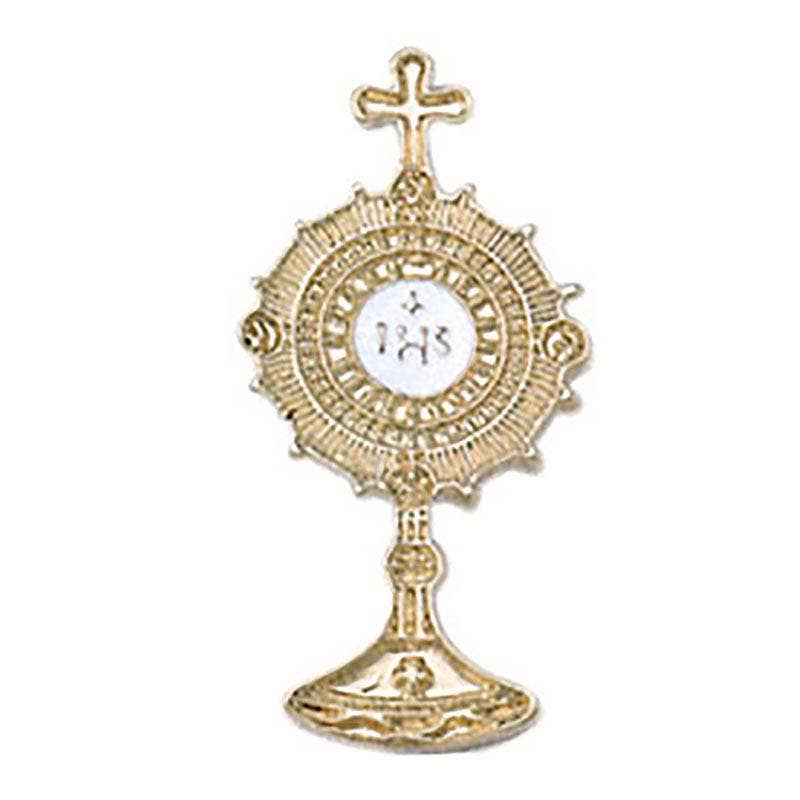 Gld Fnsh Monstrance Lapel Pin