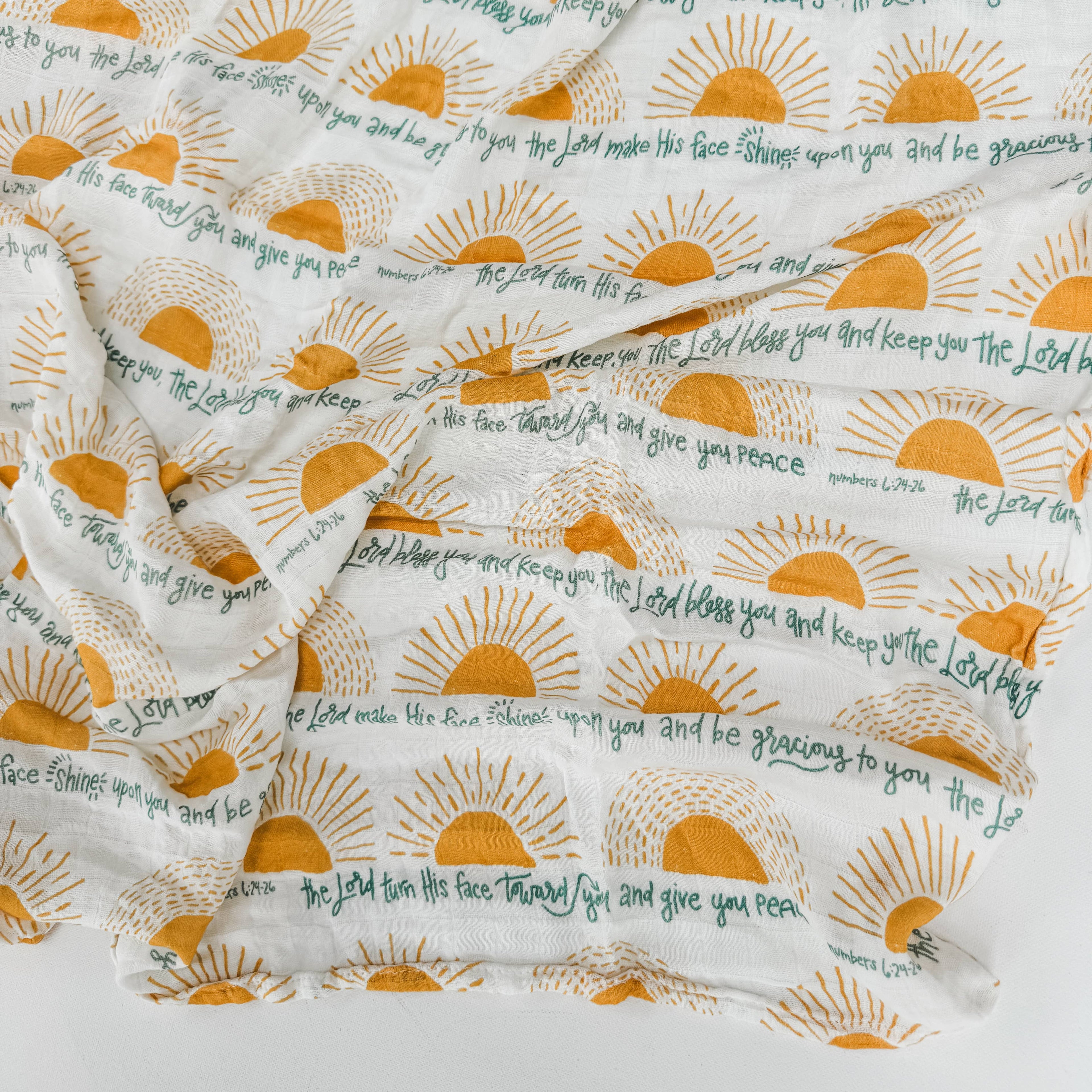 Blessing Prayer Muslin Blanket Swaddle