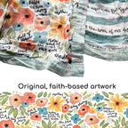 Watercolor Hail Mary Luxury Double Sided Muslin Catholic Blanket