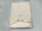Satin Edge Burp Cloth W/Cross