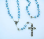 Blue Pearl Rosary from Fatima