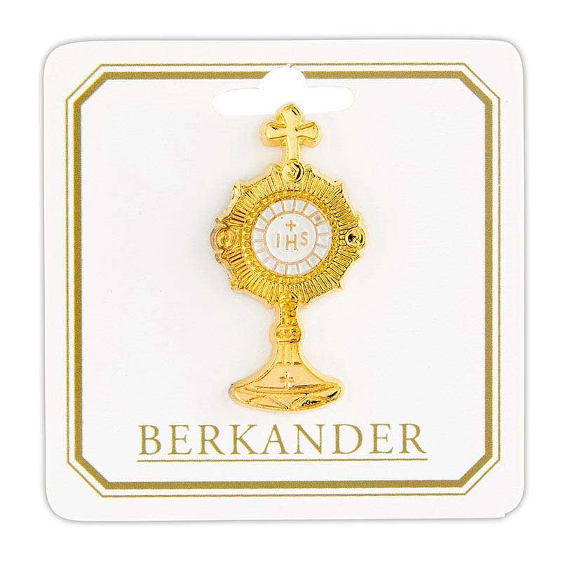 Gld Fnsh Monstrance Lapel Pin