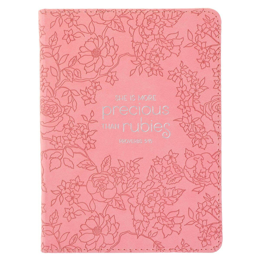 Journal Handy Pink More Precious Than Rubies Prov. 3:15