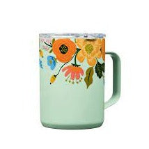 Lively Floral Mint 16 oz Coffee Mug Rifle Paper Co.