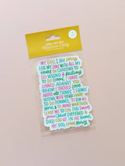 Act of Contrition Window Cling