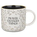 Mug White and Black Prayer Changes Things