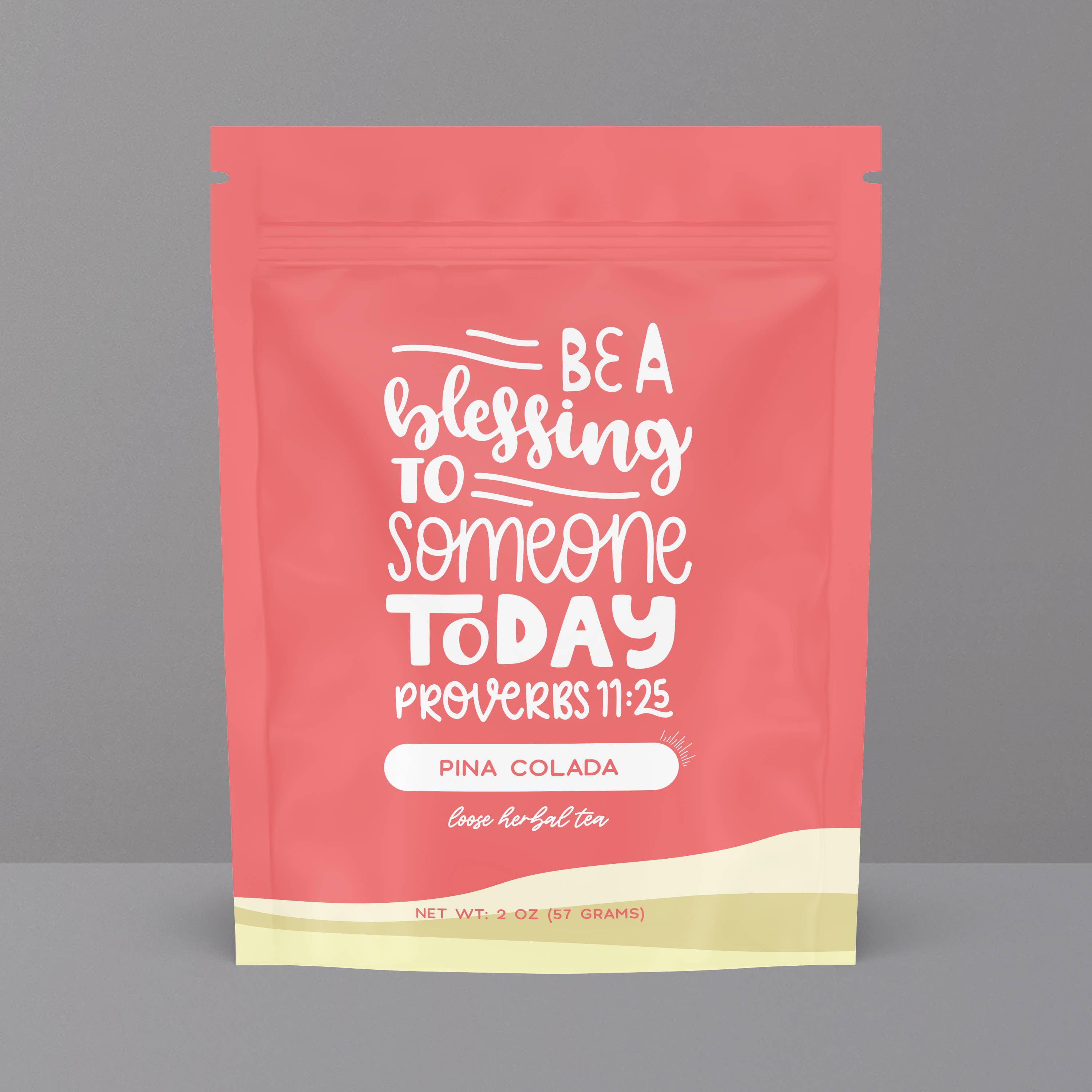 Bible Verse Pina Colada Herbal Tea - Tropical, Caffeine-Free