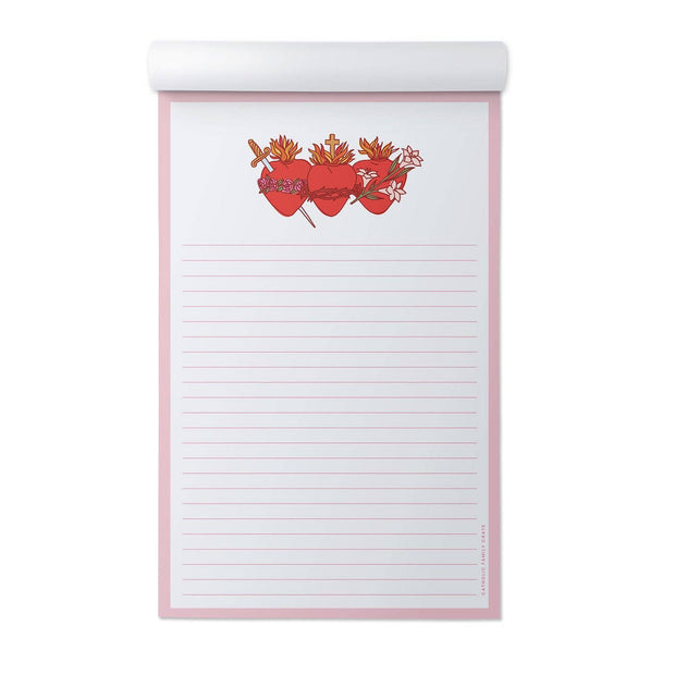 Holy Family Hearts Notepad