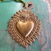 Sacred Heart Tin Ornaments