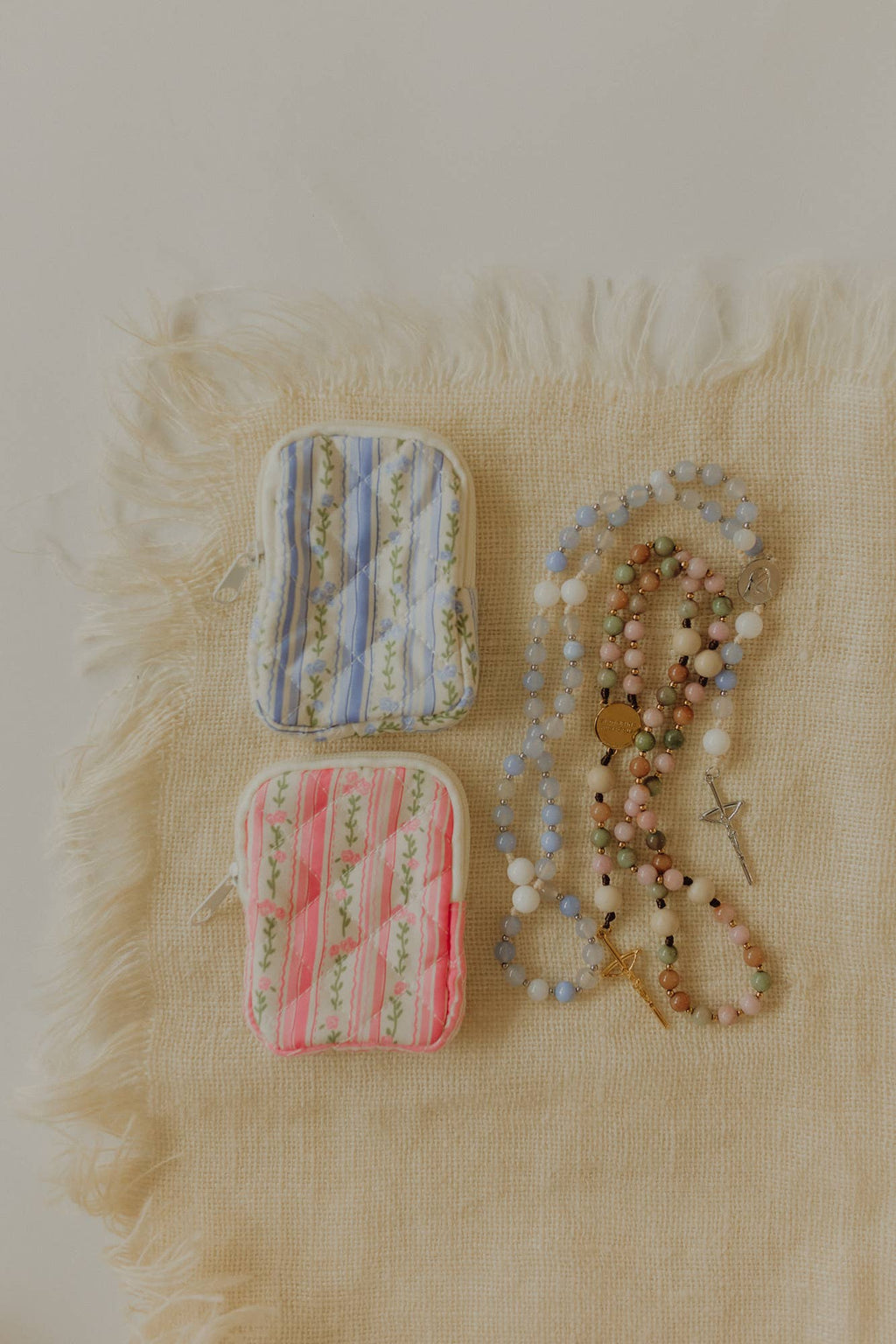 Floral Rosary Pouch