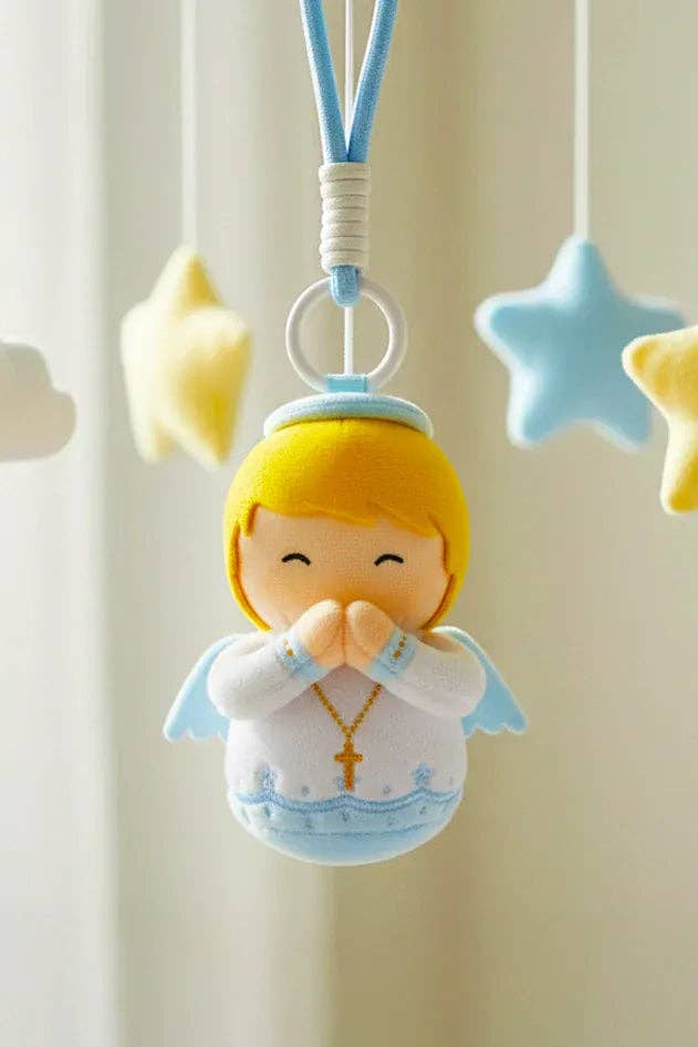 Guardian Angel Boy Catholic Mini 4.75" Plush Doll — Divine Protection