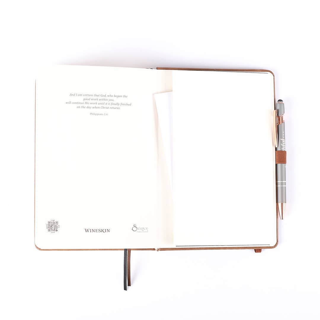 Journal Wineskin Hard Cover 420Pg - Tan