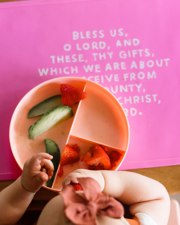 Meal Blessing Silicone Placemat | Catholic Placemat | Kids