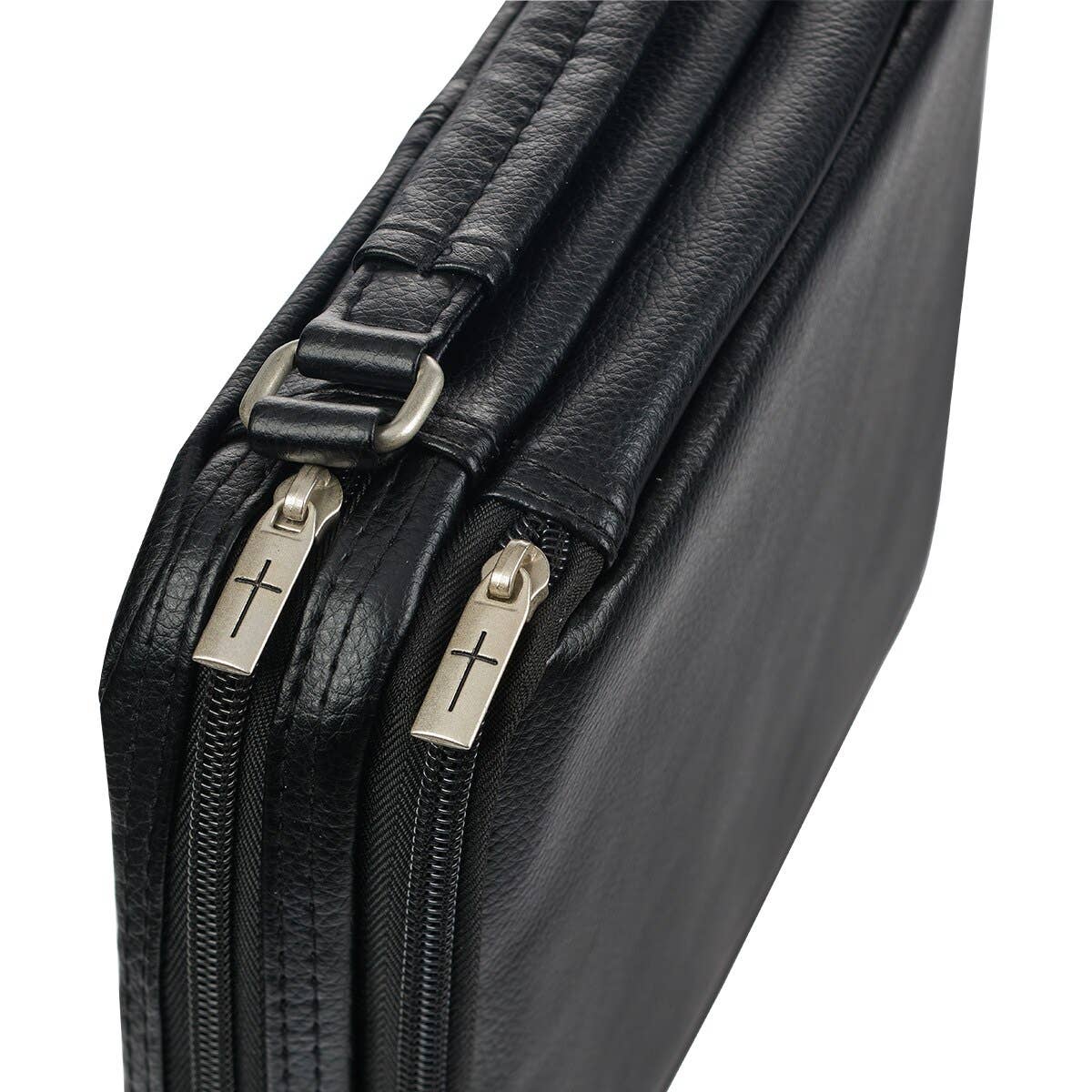 Bible Cover Organizer Two-fold Black Ichthus Badge