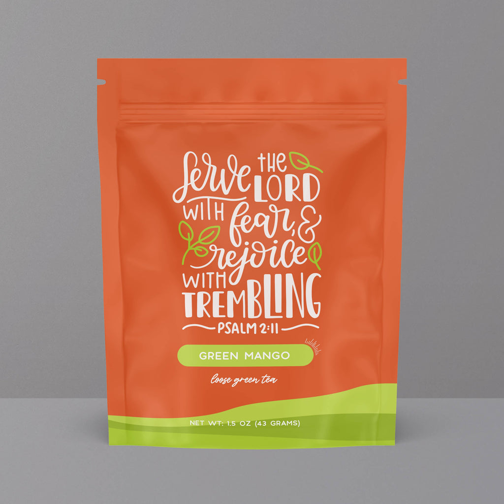 Bible Verse "Serve The Lord" Mango Green Tea - Tropical Tea