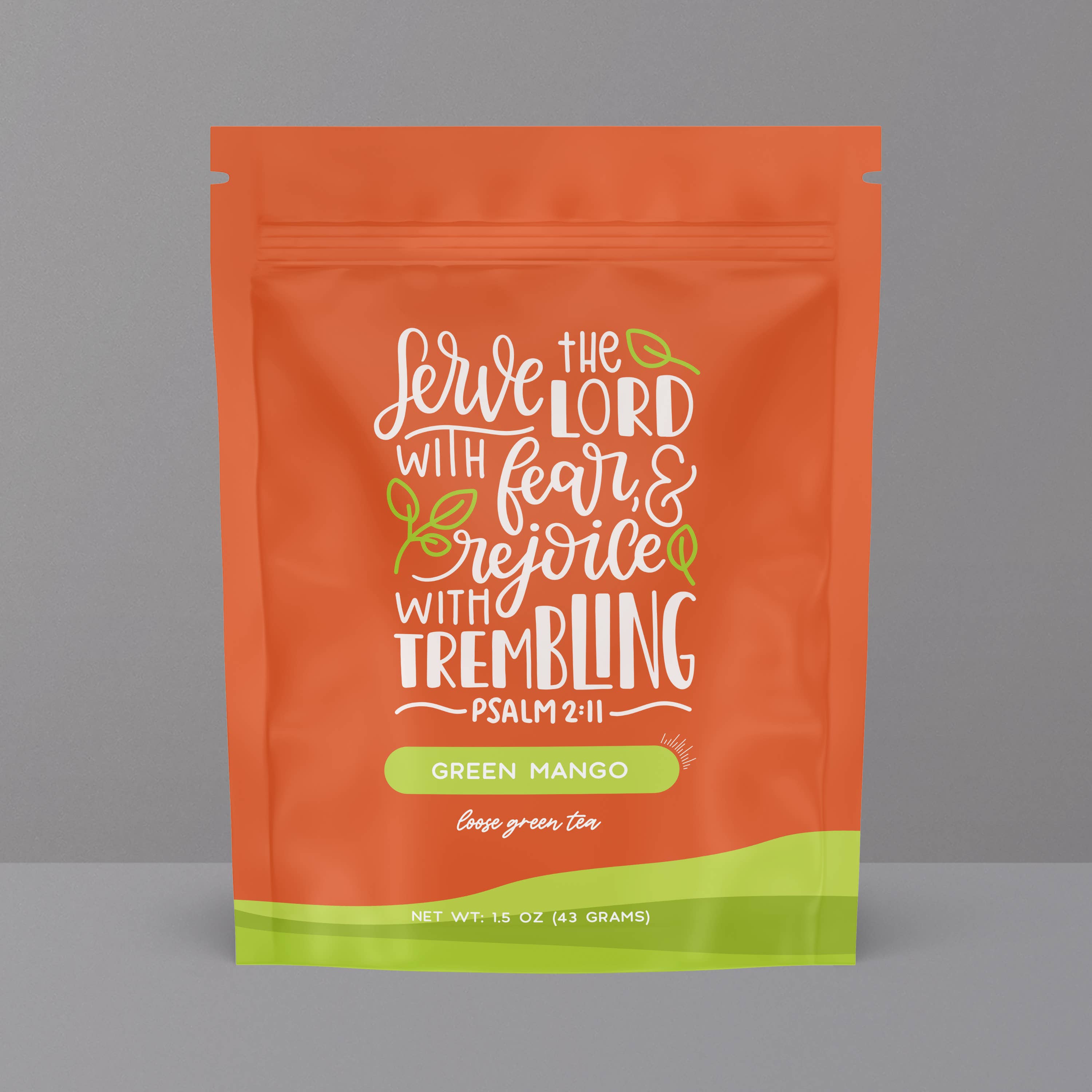Bible Verse "Serve The Lord" Mango Green Tea - Tropical Tea