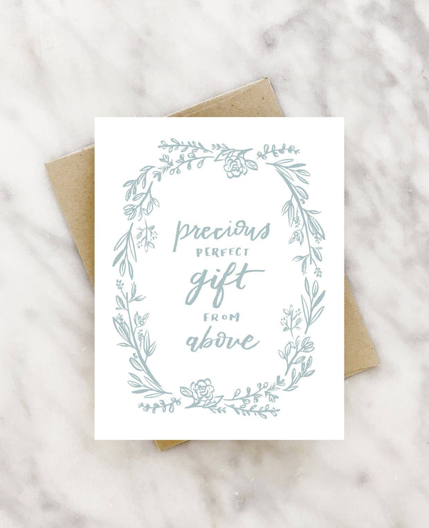 Precious gift from above baby card