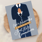 Boy First Holy Communion Greeting Card