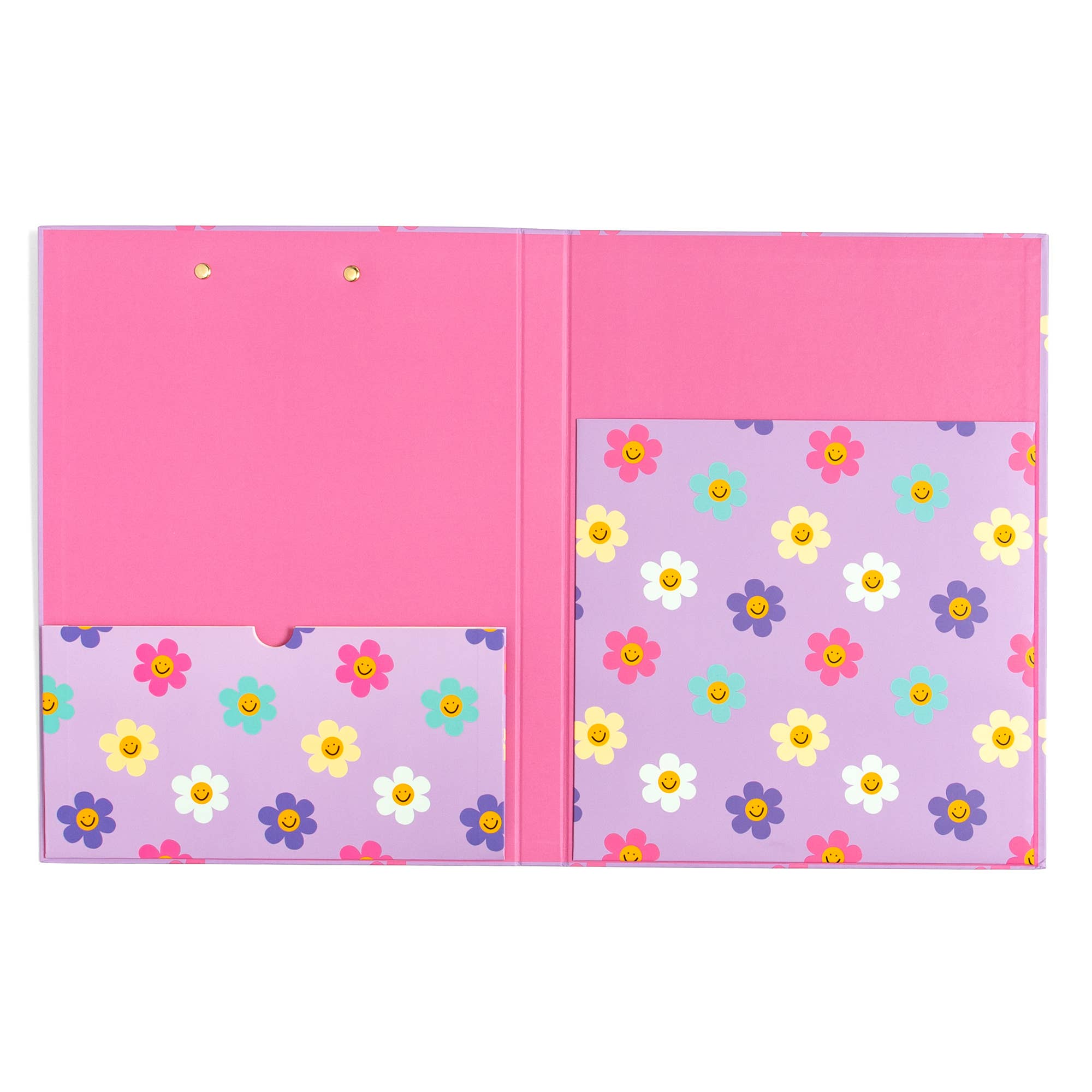 Happy Daisy Clipfolio with Lined Notepad