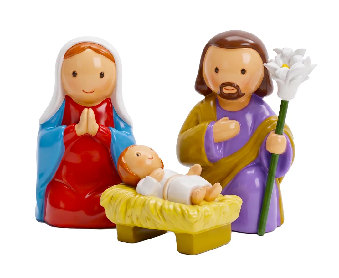 Nativity Set Miniature Saint Statue - 3-Piece set