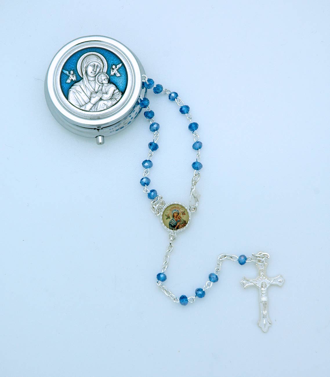 ID359PH- Rosary Box w/ Rosary, Perpetual Help