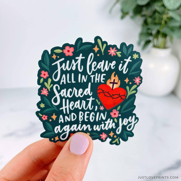 Begin Again with Joy Vinyl Sticker