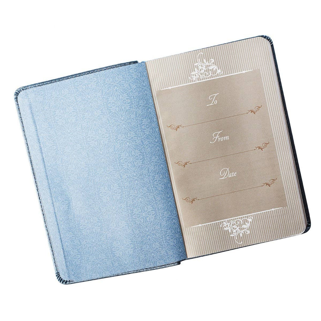 Devotional for Mr. & Mrs. Blue Faux Leather