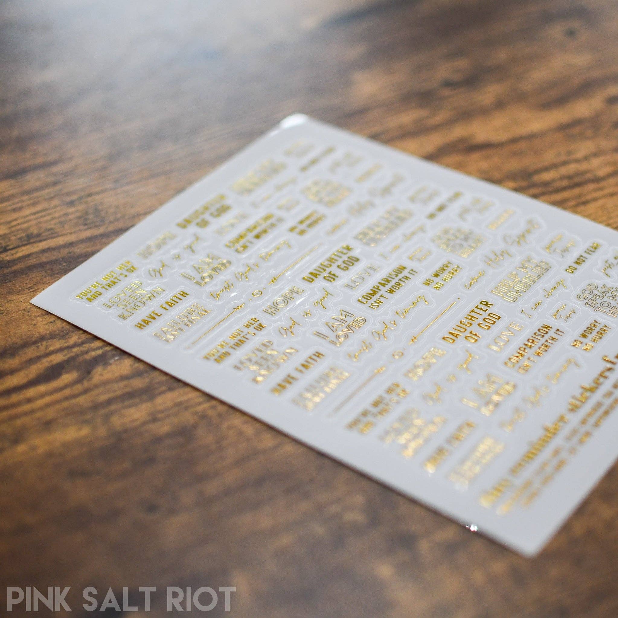 Gold Foil Tiny Reminders Sticker Sheet