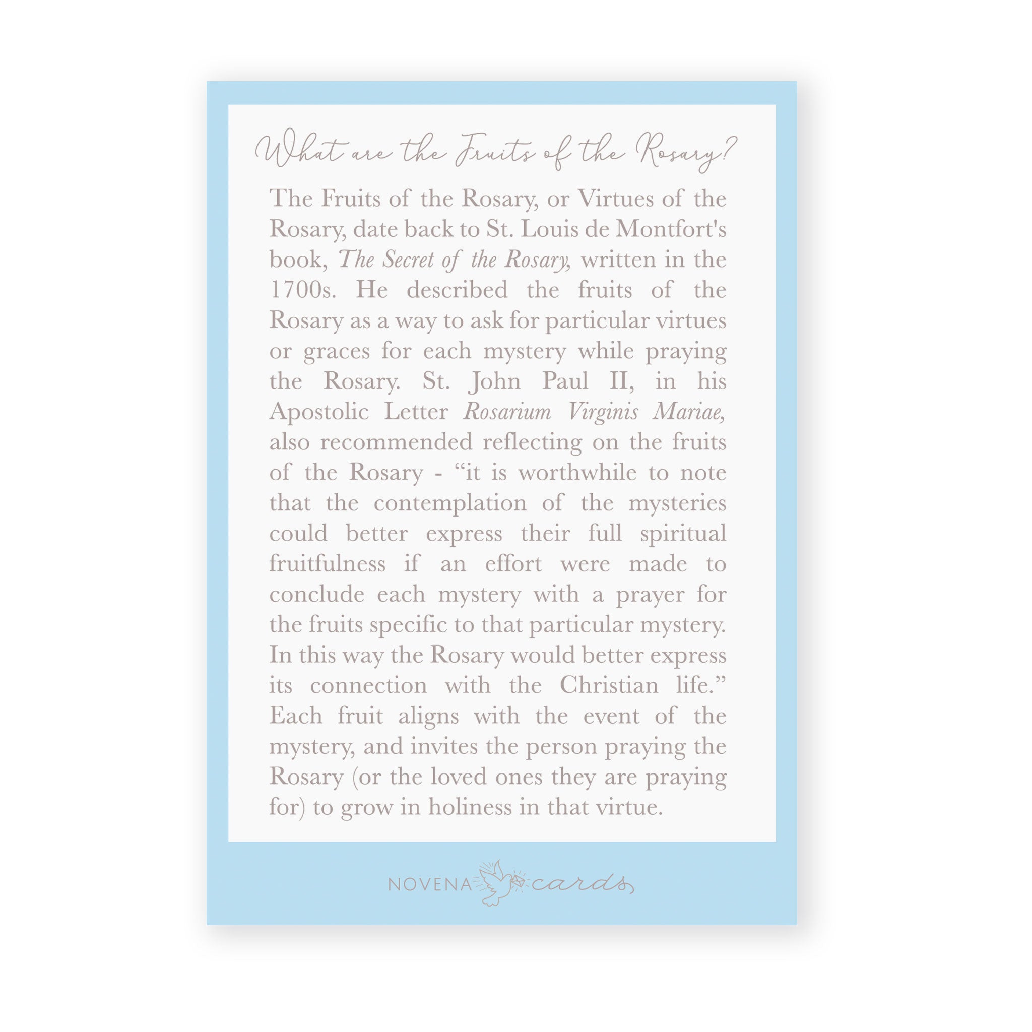 Fruits of the Rosary | Blue