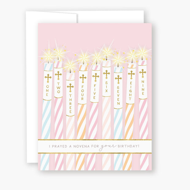 Generic Birthday Novena Card | Pink