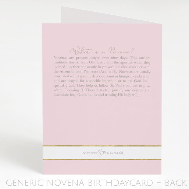 Generic Birthday Novena Card | Pink