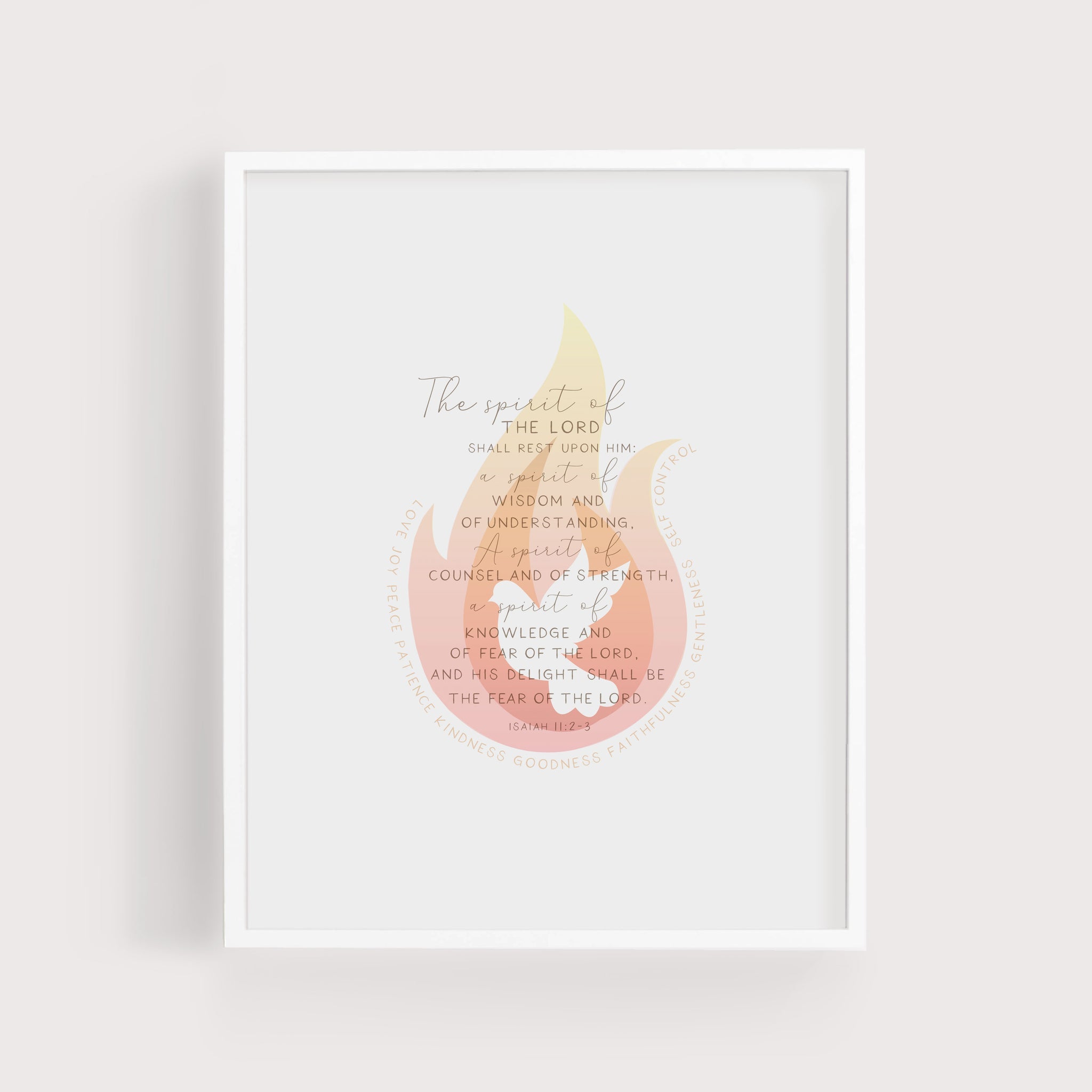 Gifts of the Holy Spirit | Isaiah 11:2-3 | Art Print Regular price