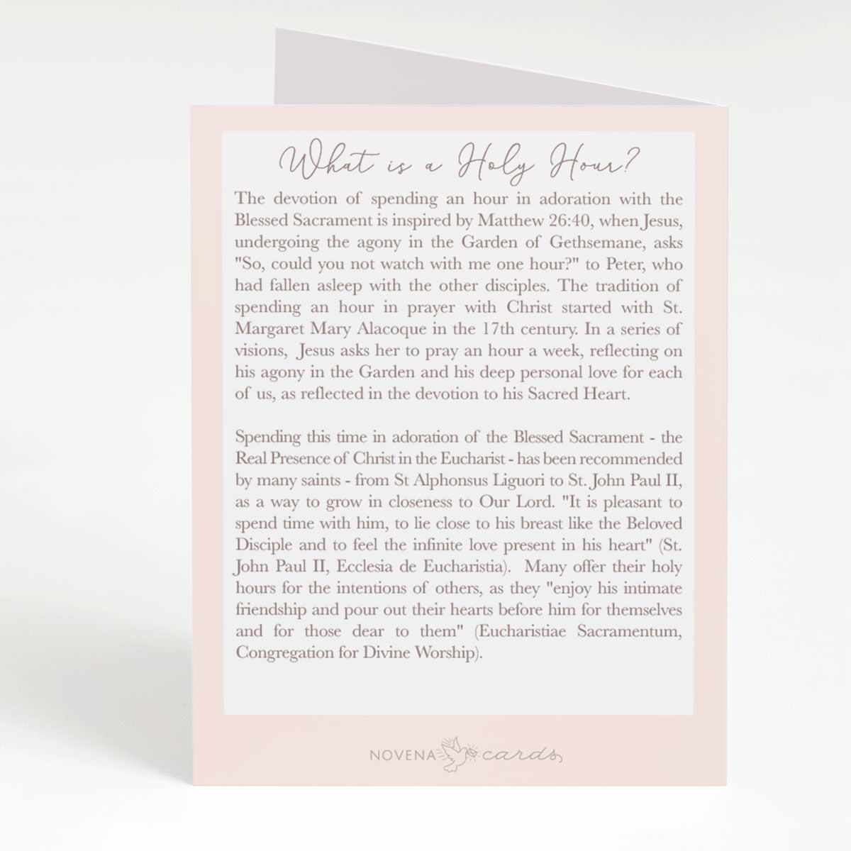 Holy Hour Card | Beige