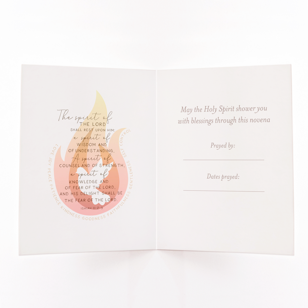 Holy Spirit Novena Card | Window | Beige