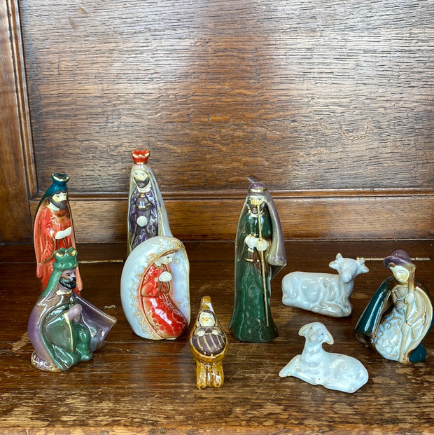 Ceramic Nativity Vibrant Colors