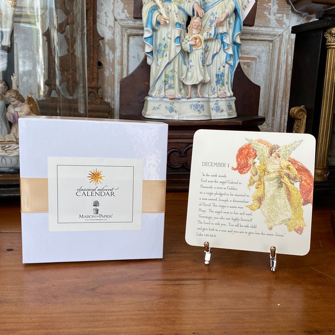 Classical Advent Calendar with Easel