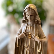 Immaculate Heart of Mary Statue Brushed Gold