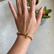 Puka Cross Shell Bracelet
