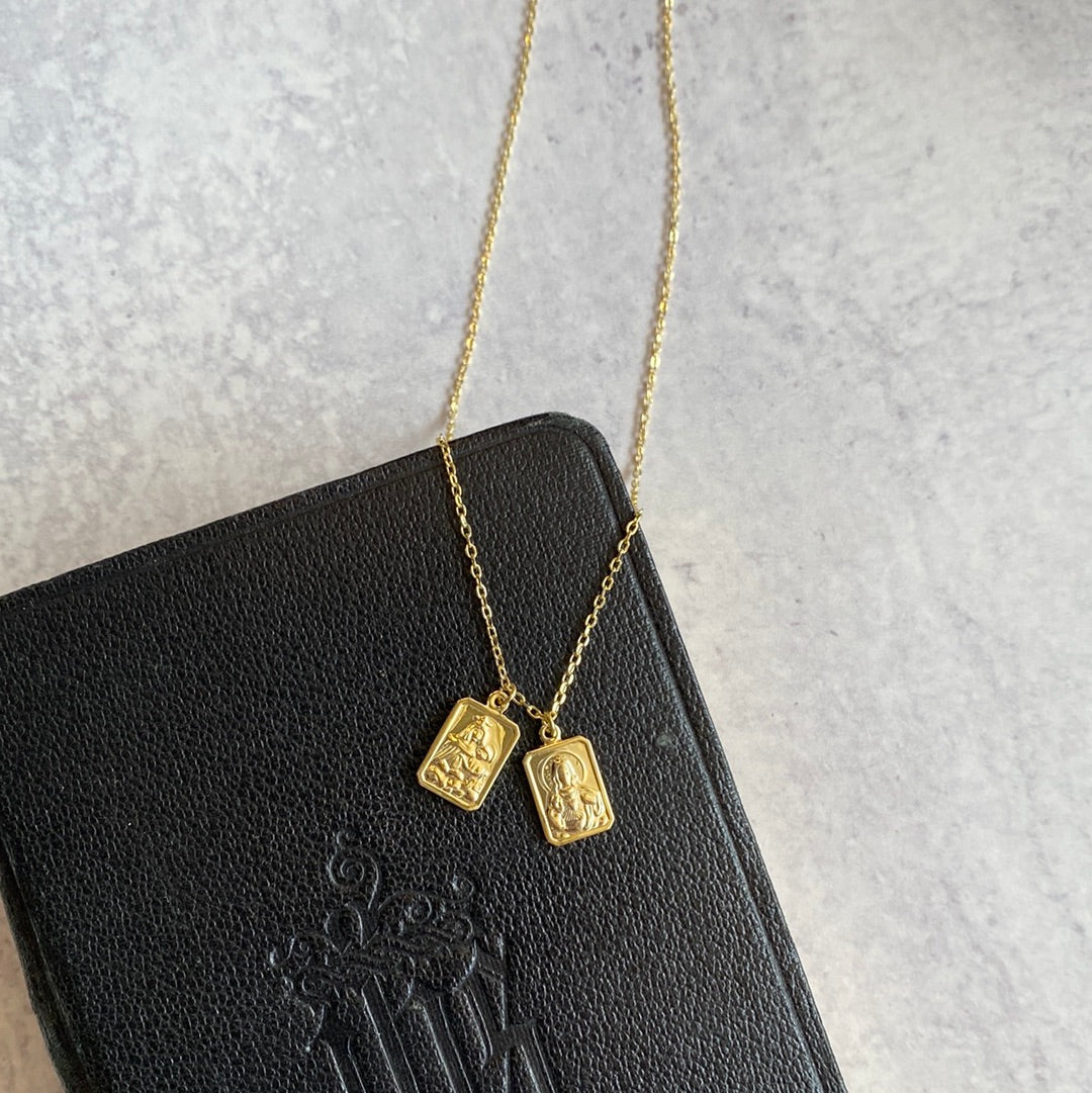 Scapular Necklace 18k 18"