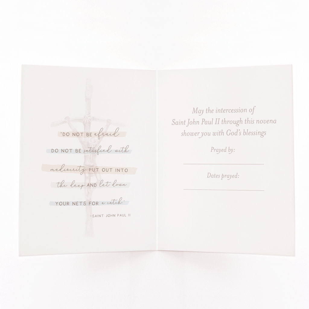 St. John Paul II Novena Card | Banner Design | Blue