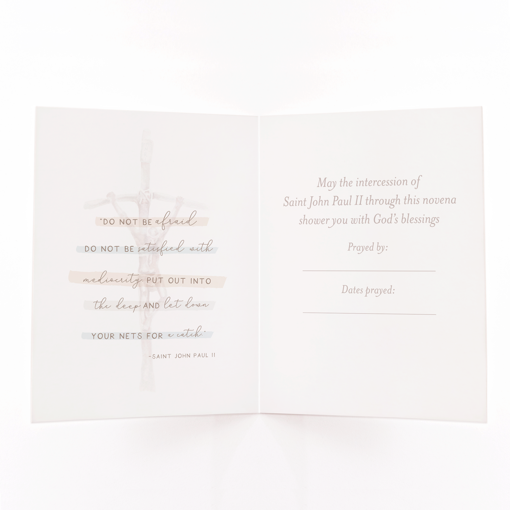 St. John Paul II Novena Card | Banner Design | Blue