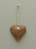 Hanging heart brass patina