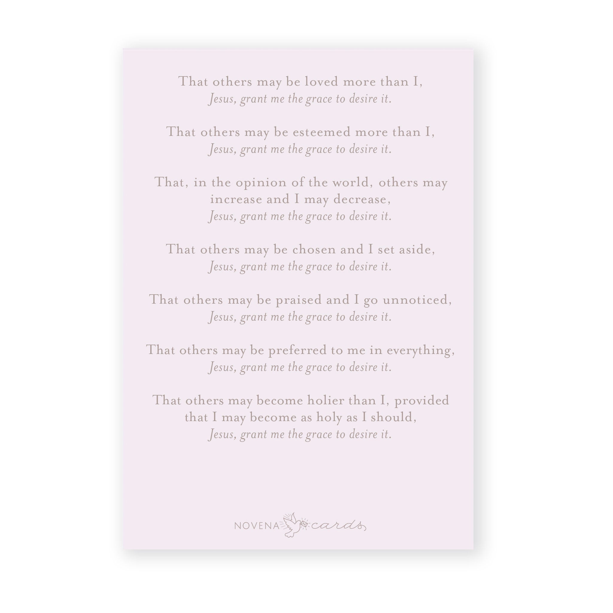 Litany of Humility | Light Purple