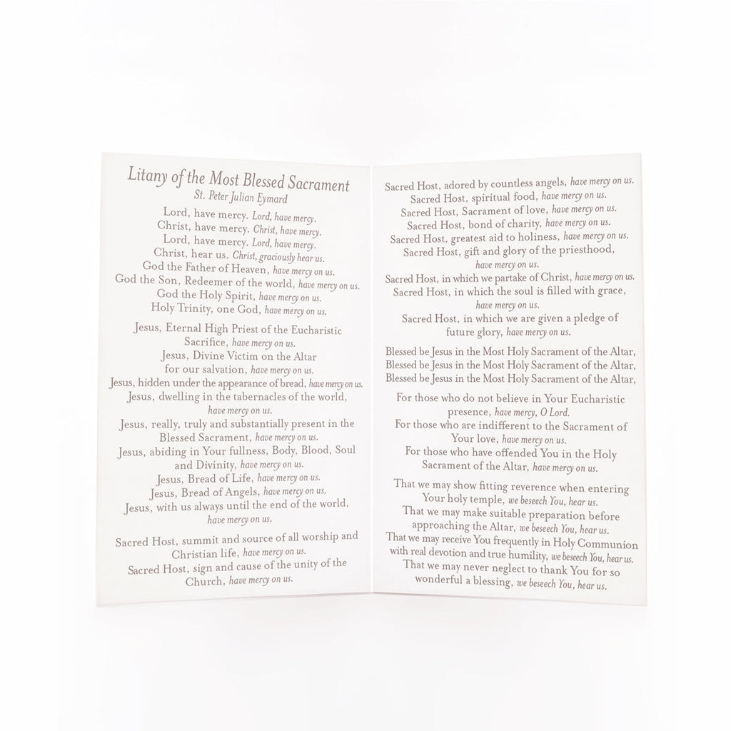 Litany of the Most Blessed Sacrament
