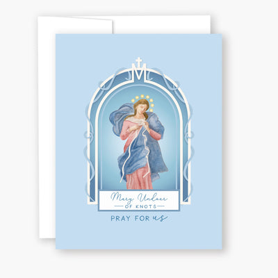 Mary, Undoer of Knots Novena Card | Blue