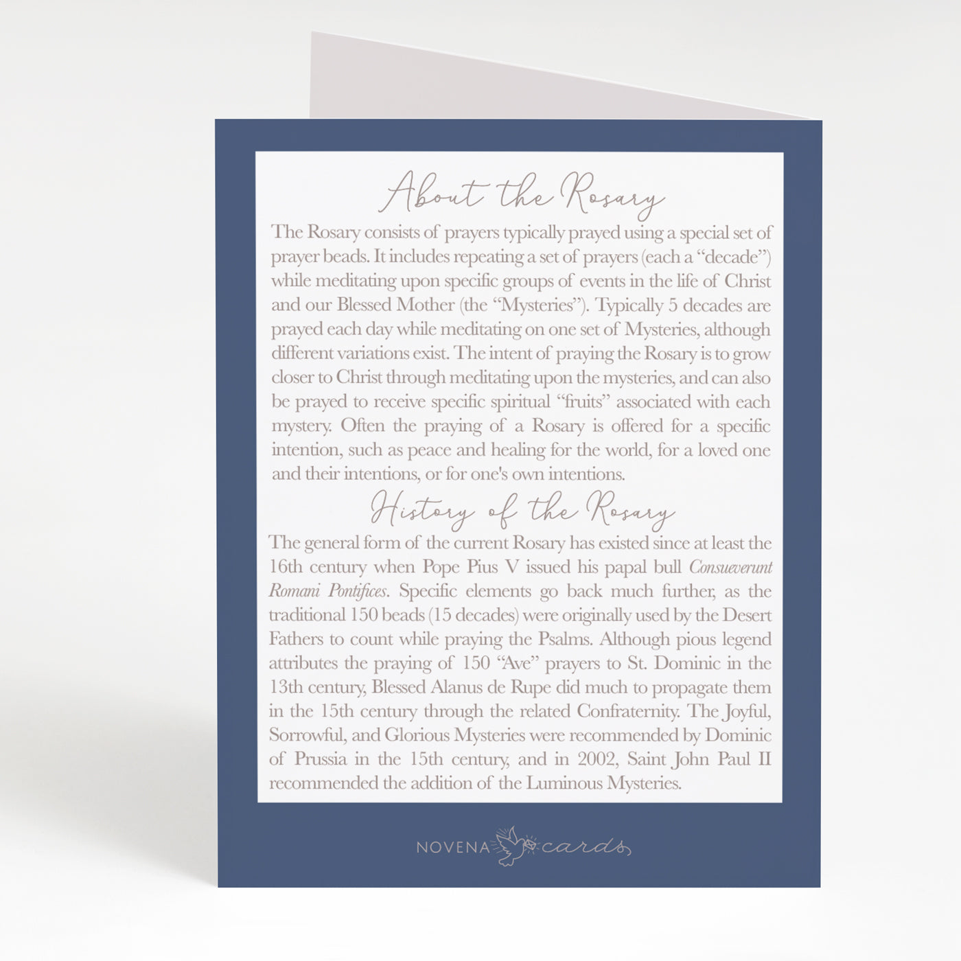 Rosary Card | Sacrament | OCIA | Easter Vigil Candles